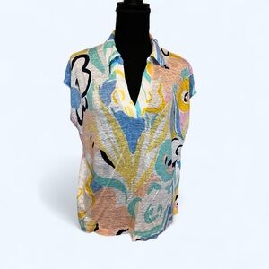 Cute linen colorful shirt by Rachel Zoe